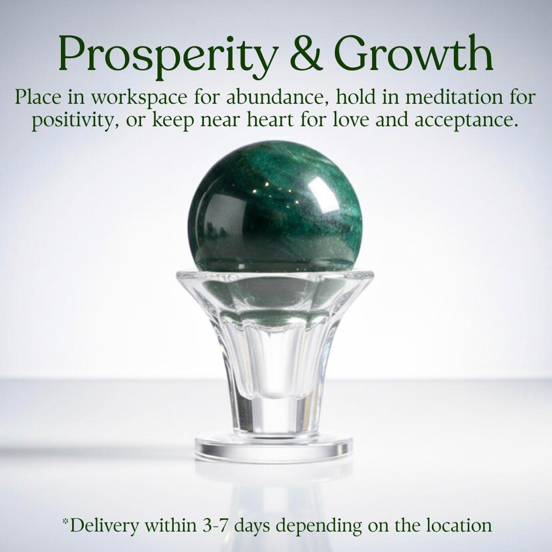 Green Aventurine Sphere – Prosperity & Growth