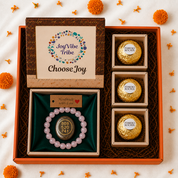 Raksha Bandhan Love Gift Box (Rose Quartz Bracelet)