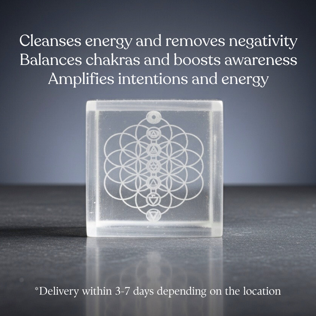 Selenite Box with 7 Chakra Engraving