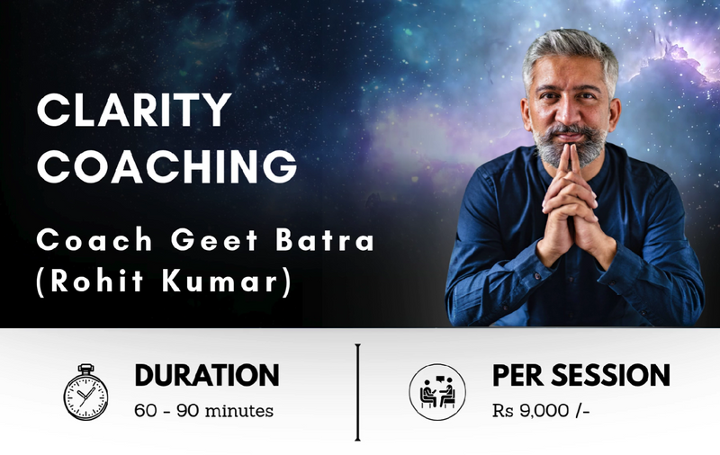 ICF Certified Clarity Coach Geet Batra and Rohit Kumar offering mid-life pivot coaching on Joy Vibe Tribe.